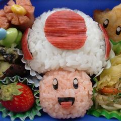 A picture of Super Mario Toad (Kinopio) For Charaben (Decorative Bentos).