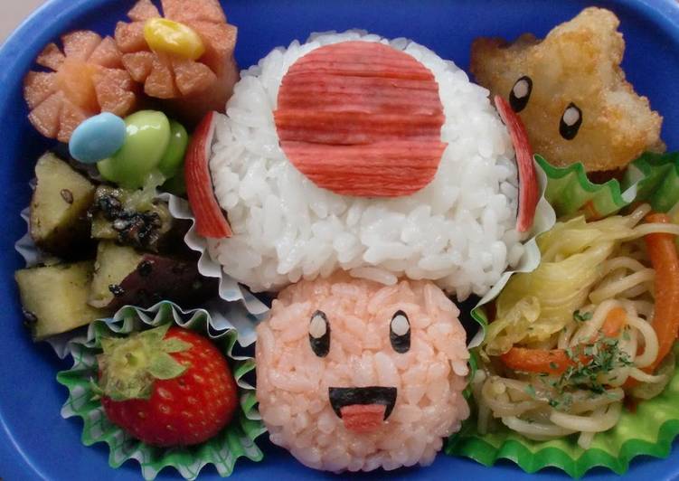 How to Make Favorite Super Mario Toad (Kinopio) For Charaben (Decorative Bentos)