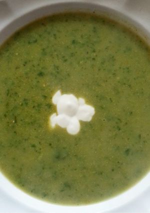 A picture of Chard & Potato Creamy Soup.