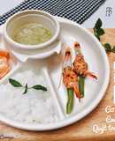 Cơm nát - Tôm ôm đậu ve - ăn dặm