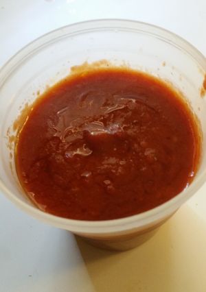 A picture of Homemade enchilada sauce.