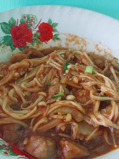 Foto resep Tumis Jamur Enoki mix Pentol Daging