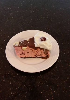A picture of Fresh Cherry No Bake Cheesecake.