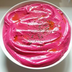 A picture of Beetroot Hummus.