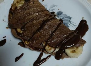 Foto de Crepioca de chocolate com banana