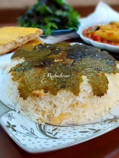 عکسی از دستور ته دیگ برگ مو