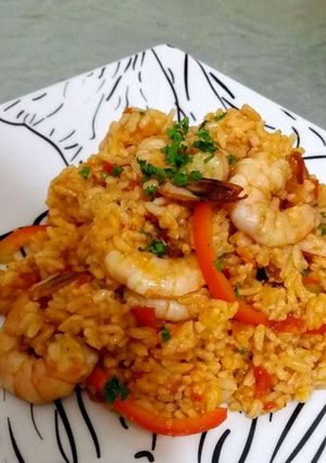 Una foto de Arroz con camarones