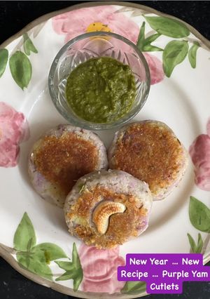 A picture of Purple yam (Ratalu) Cutlet.