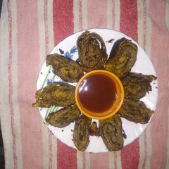 Crispy yummy Taro leaves vadi A picture of Crispy yummy Taro leaves vadi.