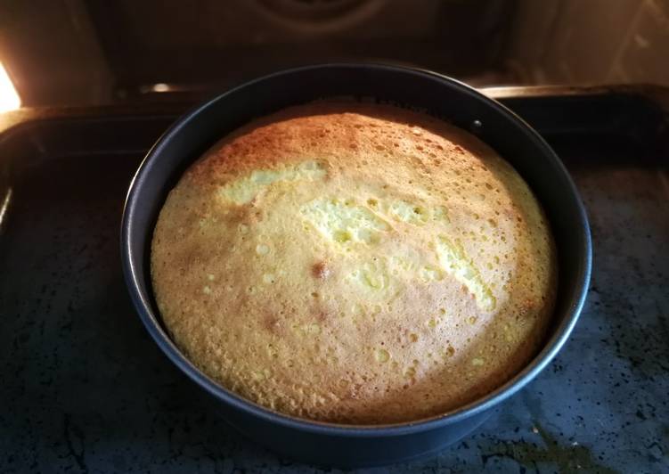 Base de bizcocho con harina de repostería