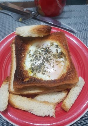 Una foto de Pan con huevo