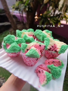Foto resep Bolu Kukus Semangka