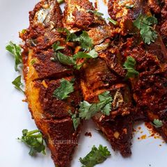 A picture of Meen Mulakittath / Fish Masala.