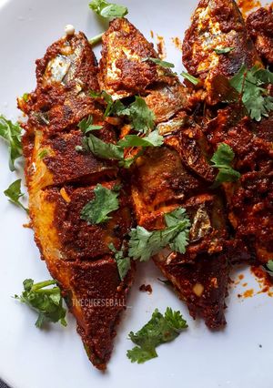 A picture of Meen Mulakittath / Fish Masala.