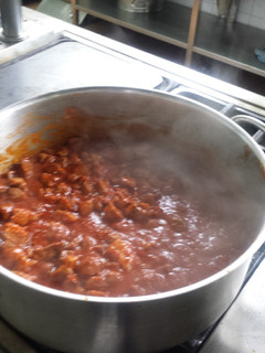 Una foto de Carne con tomate
