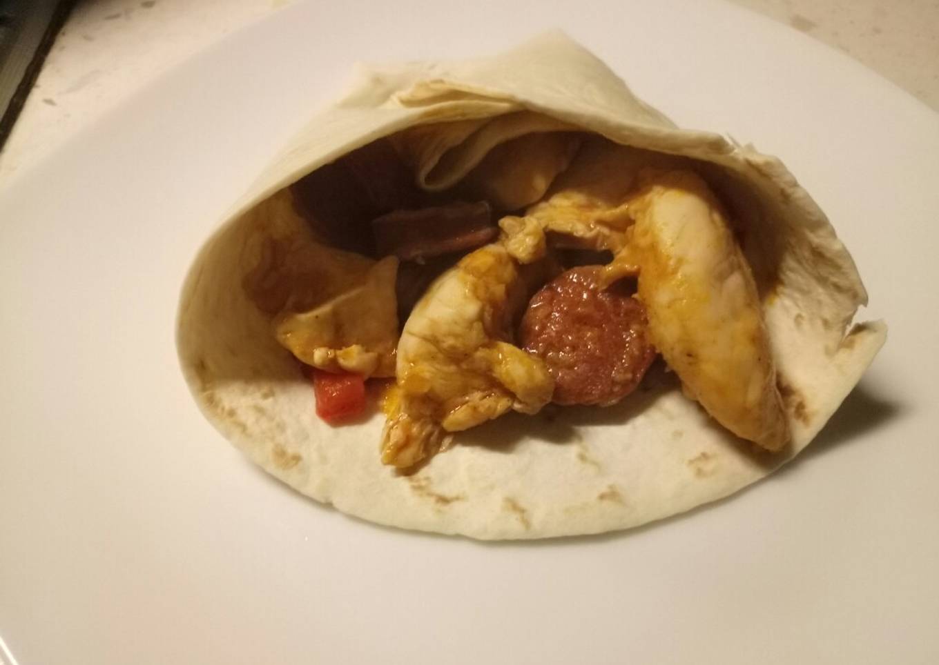 Chorizo and chicken wrap