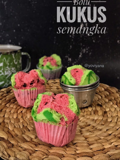 Foto resep Bolu kukus semangka #3