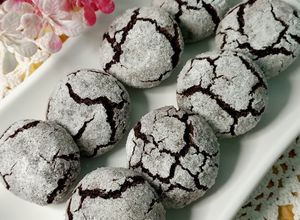 صورة لوصفة كرنكل كوكيز crinkle cookies