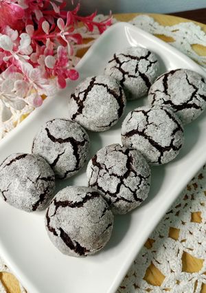 صورة لوصفة كرنكل كوكيز crinkle cookies