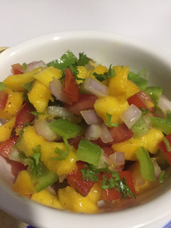 A picture of Mango salsa.