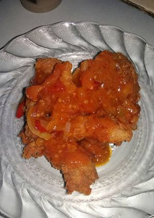 Foto resep Kulit ayam krispy saos asam manis pedas