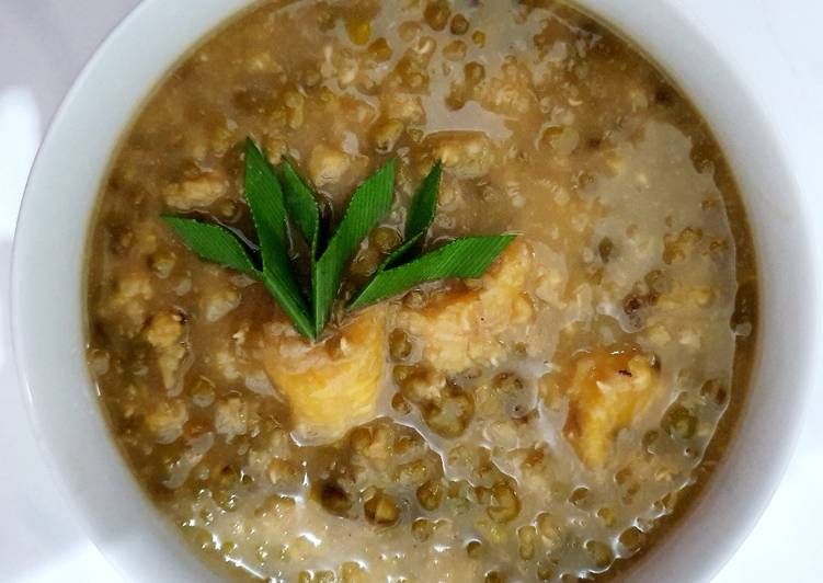 Tutorial memasak Bubur Kacang Hijau gurih