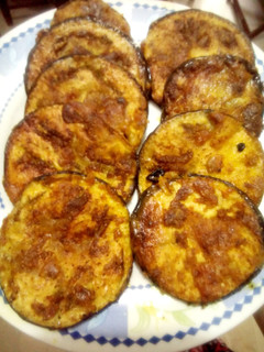 A picture of Crispy Fried Eggplant Aka Baigan by Nancy.