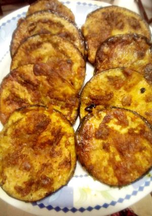 A picture of Crispy Fried Eggplant Aka Baigan by Nancy.