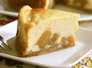 A picture of caramel cheesecake