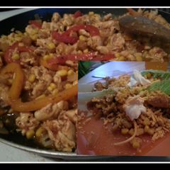 A picture of low calorie al pastor pineapple salsa chicken tacos.