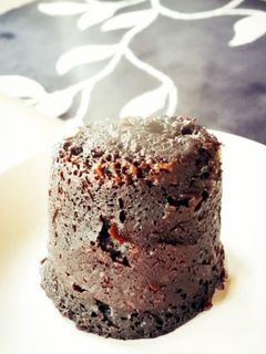 A picture of Dark chocolate mug cake.
