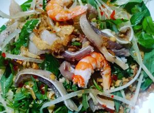 Hình của món Gỏi đu đủ tôm thịt 💚.