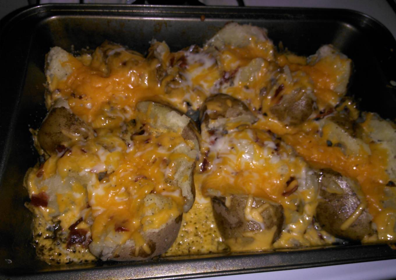 Potatoes with bacon