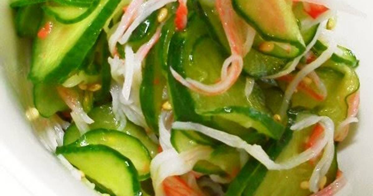 Chinesestyle Cucumber and Imitation Crab in Vinegar Sauce Recipe by