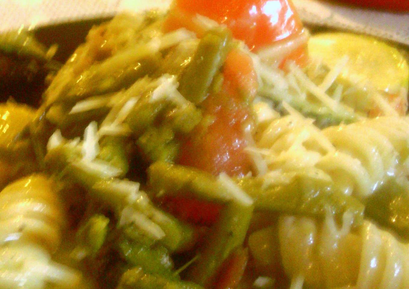 asparagus veggie chicken pasta