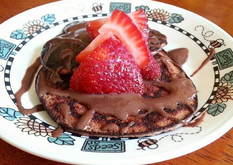 Guilt free chocolate pancakes