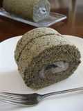 Rich Black Sesame Roll Cake