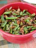 Vainitas con almendras fileteadas