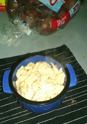 A picture of Spaetzel dumplings.