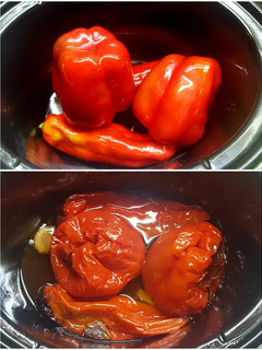 Una foto de Pimientos Rojos asados en Olla de Cocción Lenta