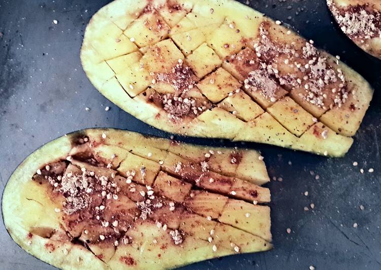 Easiest Way to Make Homemade Ottolenghis Roasted Eggplant, w/Feta, Onion &amp; Chopped Lemon