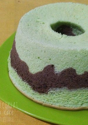Foto resep Pandan Coklat Chiffon Cake