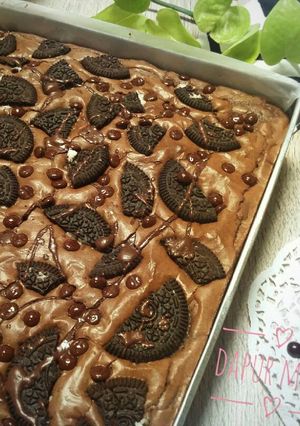 Foto resep Brownies panggang chocochips oreo