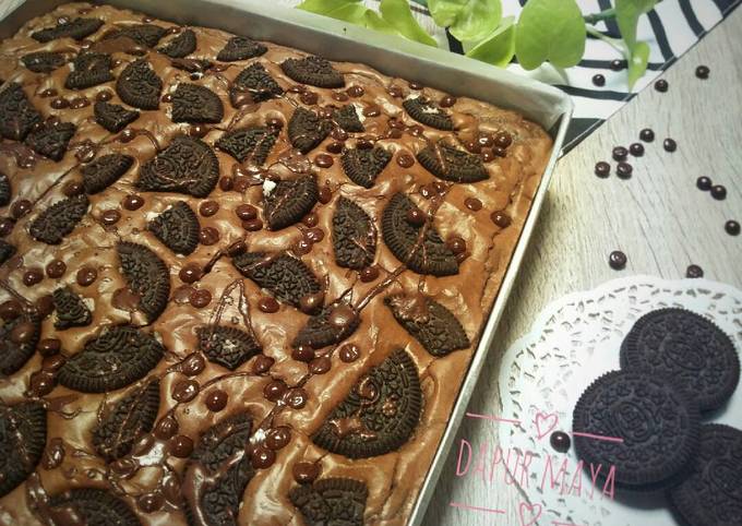Cara Membuat Brownies Oreo Panggang