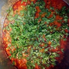 A picture of Chicken mince curry.