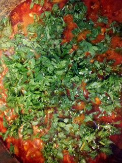 A picture of Chicken mince curry.