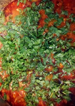 A picture of Chicken mince curry.