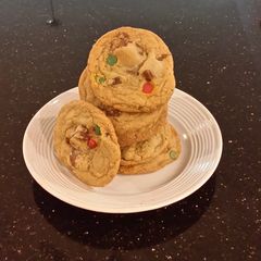 A picture of Cocolate Chip Kit Kat Cookies.