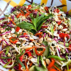 A picture of Asian Slaw with Spicy Thai Vinaigrette.