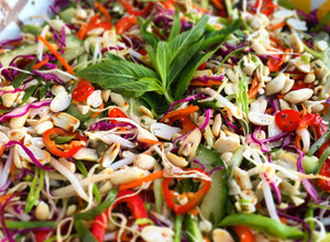 A picture of Asian Slaw with Spicy Thai Vinaigrette.